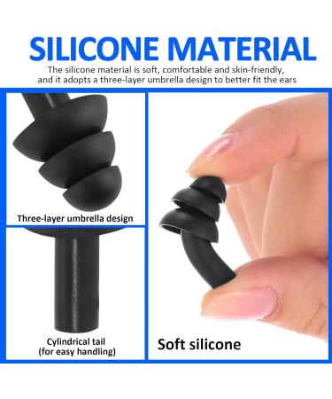 Xuhal 200 Pair Corded Ear Plugs - Reusable Silicone Noise Cancelling Earplugs for Sleep & Hearing Protection | Shooting Range Noise Reduction (Blue Black - Buy Online on GoSupps.com