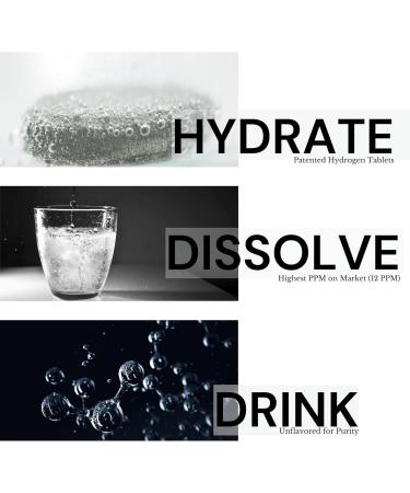 Hydrogen Water Tablets 60CT American Made & Company for Drinking Water 12 PPM Nanobubbles- Travel Friendly - Buy Online on GoSupps.com