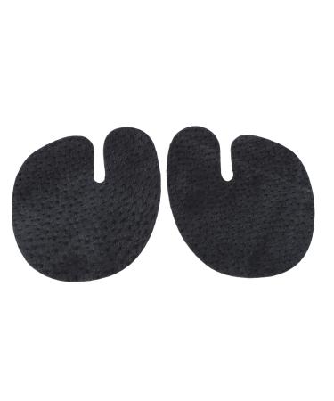 Prevent Abrasion Leather Material Easy to Use Flip Flops Forefoot Pad with Enhanced Comfort for Sandals and Slippers (Black)