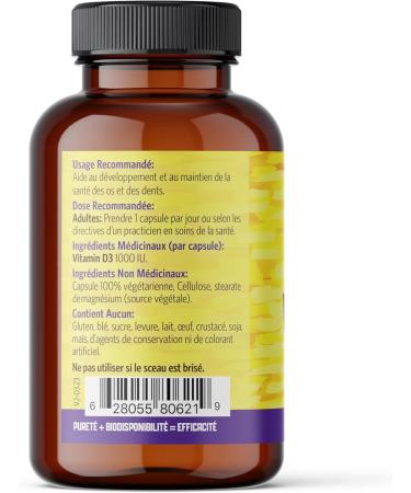Pure Lab Vitamins | Vitamin D3 1000IU | 360 Vegi Capsules | Mood Booster Bone Health Teeth Health and Immune System Support | Vitamin D3 Cholecalciferol | Vitamin D3 Capsules | Vitamin D3 Supplement - Buy Online on GoSupps.com