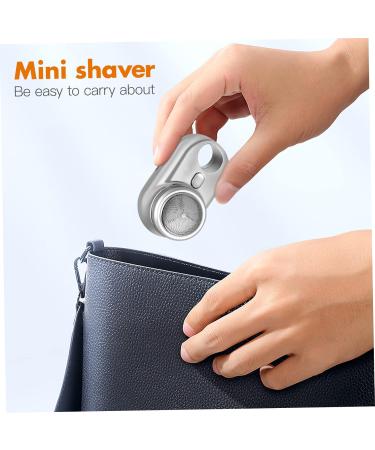 Shop Mini Electric Shaver for Men - Portable Trimmer Back Shaver & Nose Hair Remover | Travel-Friendly Razor in Silver - Buy Online on GoSupps.com