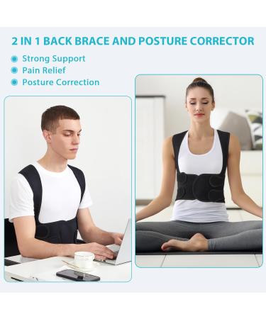 KD Back Brace Posture Corrector - Full Support for Men & Women | Relieve Back Pain & Improve Posture (X-Large - Buy Online on GoSupps.com