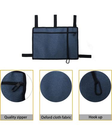 Caroo Walker Bag Basket with Cup Holder - Water-Resistant Organizer for Adult Folding Walkers Rollator - Blue - Buy Online on GoSupps.com