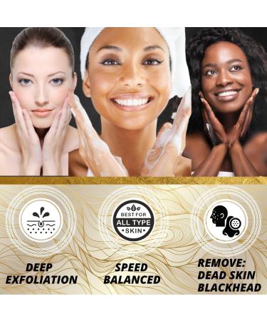 Premium 7-in-1 Facial Cleansing Brush - Gold Edition Exfoliating & Deep Cleanser for All Skin Types | Perfect Gift for Acne Care - Buy Online on GoSupps.com