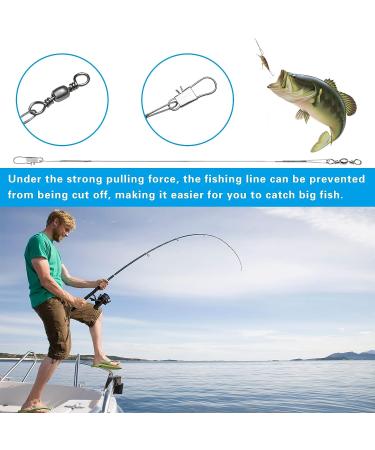 Benykyo 40lb Fishing Leaders with Swivels and Snaps - 60Pcs - Freshwater & Saltwater - Buy Online on GoSupps.com