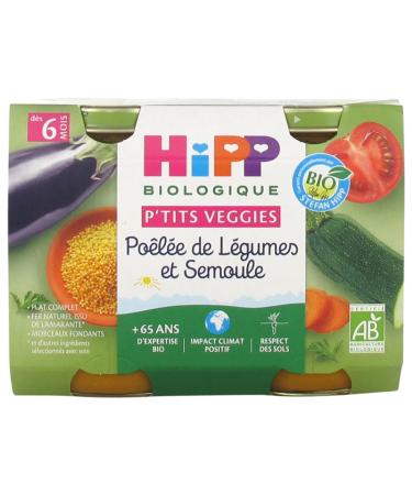 HiPP P'tits Veggies Frying Vegetables and Semolina from 6 Months Organic 2 Pots
