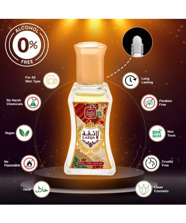 Naseem Laeqa Perfume Oil Rollerball Alcohol Free with composition of Rose Jasmine Fruity Musk Long Lasting Arabian Fragrance Oil for Women 0.81 Fl Oz - Buy Online on GoSupps.com
