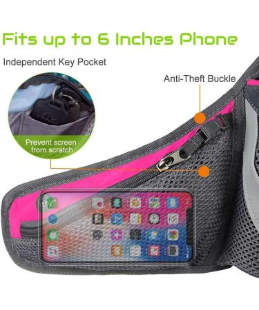 YFK Running Belt Hydration Waist Pack with Water Bottle Holder - Reflective Rose | Men Women Waist Pouch Fanny Bag - Buy Online on GoSupps.com