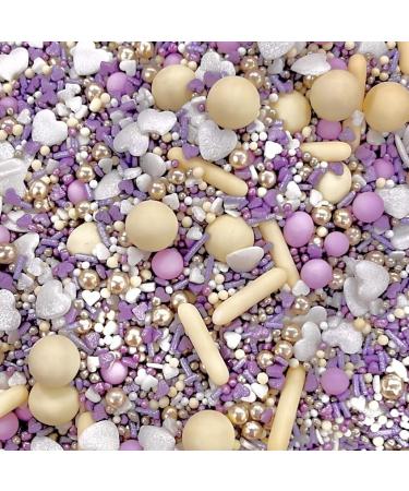 Easter Lilac yellow white purple gold baby shower daisy sprinkles for cupcake cookies cake toppers pearls balls edible 100s and 1000s spring decoration cake cupcake topper DAISY QUEEN