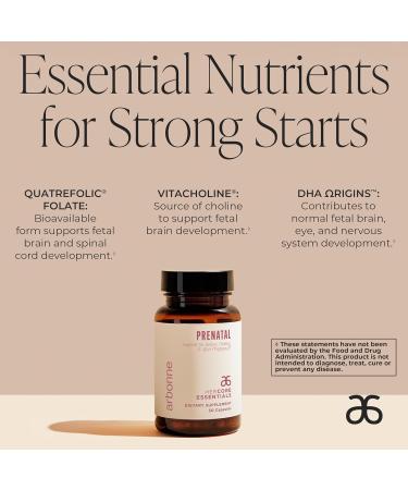 Arbonne HerCore Essentials Prenatal Complete Vegan Multivitamin & Mineral for Pregnancy & Beyond 100% Daily Value of Folate Prenatal Vitamins for Women Non-GMO Gluten-Free 30 Capsules - Buy Online on GoSupps.com