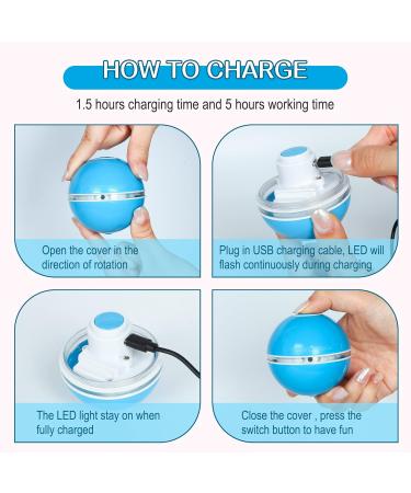 Extfans Katzenball mit LED - Interaktiver 360 Katzen Spielzeugball USB wiederaufladbar Blau - Zwei-Farben Elektrisch f r Katzen - Buy Online on GoSupps.com