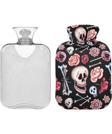 Buy Naanle Floral Bone Skull Heat Bottle 1L Transparent Hot Water Bottle for Pain Relief & Cold Therapy - Buy Online on GoSupps.com