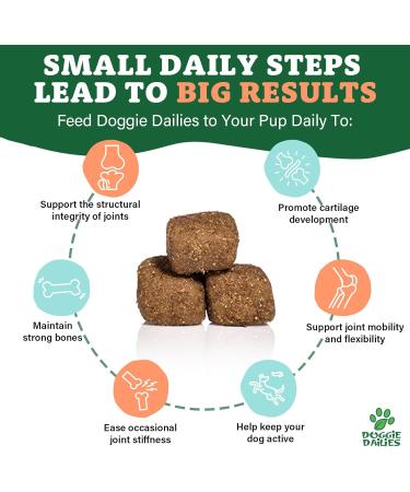 Doggie Dailies Glucosamine for Dogs - 225 Chews - Joint Supplement for Dogs of All Breeds & Sizes - Hip and Joint Supplement for Dogs - Premium Glucosamine and Chondroitin for Dogs Peanut Butter - Buy Online on GoSupps.com