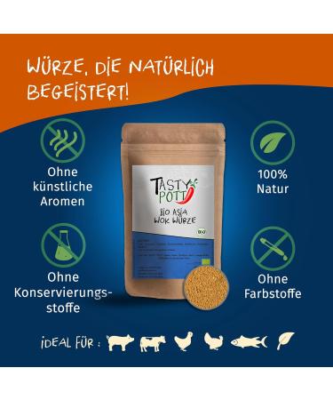  TASTY POTT Tasty Pott Bio Asia Wok Spice 250g | Refill Refill | Asian Cuisine | Cooking & Seasoning | Intense Taste | Spice Blend | Asian Flavours | Exotic - Buy Online on GoSupps.com