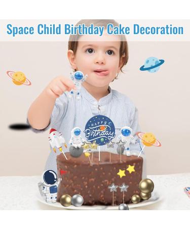 Oneroomone Space Cupcakes Astronaut Cupcake Toppers Asteroid and Rocket Cake Topper - Buy Online on GoSupps.com