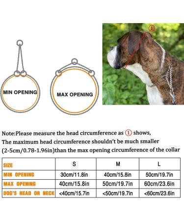 HAPPY HACHI Half Check Dog Collar | Martingale Collar for Medium to Large Dogs | Training and Walking Collar | Silver, Size S 30-43cm - Buy Online on GoSupps.com