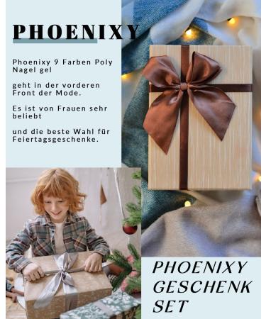 Phoenixy Poly Nail Gel Kit - 9 Color Nail Extension Set with Manicure Tools | Perfect Gift for Women | International Shipping - Buy Online on GoSupps.com