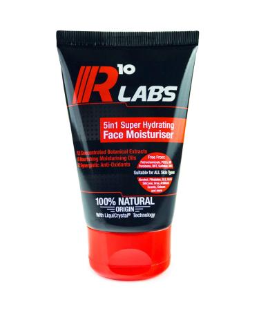 R10 labs Super Hydrating Face Moisturiser - 100% Natural Lotion for Men with Argan Oil 12 Extracts & 2 Antioxidants - 5in1 - Moisturising/Anti-Ageing/After Shave/Anti-irritation/Hydrating