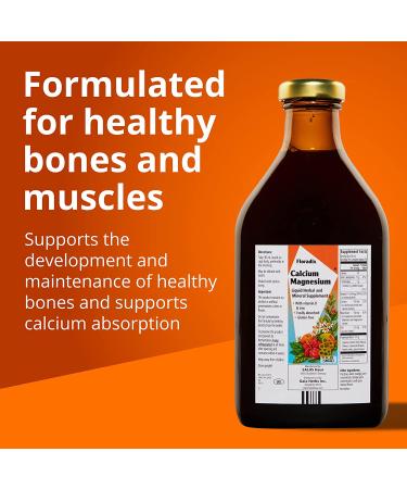 Gaia Herbs Floradix Calcium Magnesium with Vitamin D & Zinc 17 fl oz - Bone Health & Wellness - Buy Online on GoSupps.com