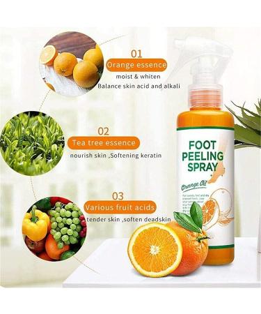 Foot Peeling Spray Orange Oil Foot Peeling Spray That Remove Dead Skin Tea Tree Foot Peeling Spray Remove Dead Skin within Seconds Exfoliator For Cracked Rough Heels Dry Toe Skin&Calluses (Orange) - Buy Online on GoSupps.com