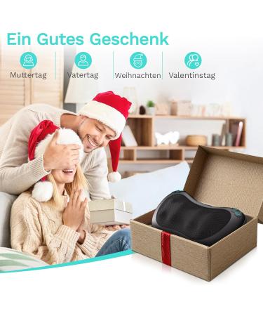 Takrink Shiatsu Massage Pillow - 8 Knots & 3 Speed Deep Tissue Massager for Neck Back & Legs | Quiet & 1.8m Car Cable | Perfect Gift for Men & Women - Buy Online on GoSupps.com