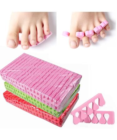 100 Pairs Soft Toe Separators Anti-Scratch Sponge Pedicure Bulk Nail Art Stretcher - Pink - Buy Online on GoSupps.com