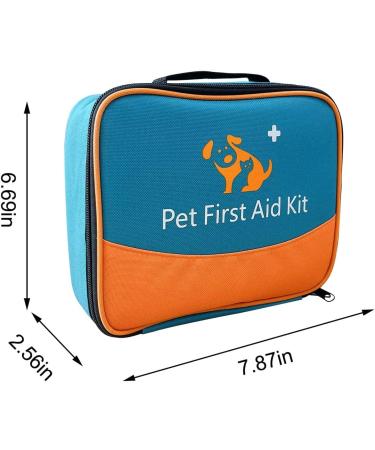 Pet First Aid Kit Veterinary First Aid Bag for Dog Cat Rabbit Animal with Otoscope feeder Perfect for Home Care and Outdoor Travel Emergencies - Buy Online on GoSupps.com