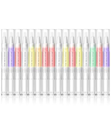 16pcs Cuticle Oil Pen for Nails Polish Nail Moisturized Gel Nail Polish Repair Pen for Gel Nails Natural Nourishment Ingredients Manicure Cuticle Repair Oil Pen Kit Different Flavor 1147
