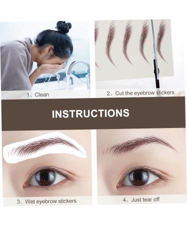 Didiseaon 18pcs Eyebrow Stickers Makeup Stickers 4d Peel off Imitation Eyebrow Tattoos Tool Semi-permanent 3d - Buy Online on GoSupps.com