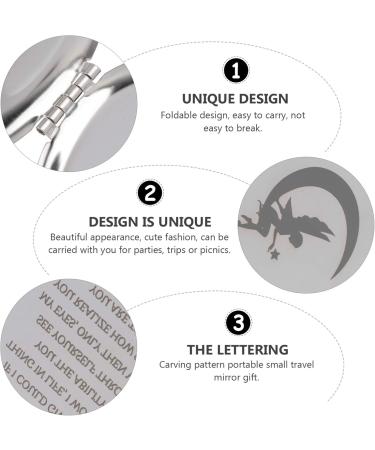 1pc Folding Vanity Mirror Compact Hand Mirror Makeup Mirror Mirror Handheld Small Foldable Mirror Pocket Makeup Mirror The Metal Travel Portable Pocket Mirror - Buy Online on GoSupps.com