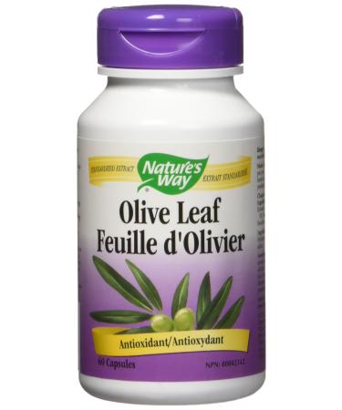 Nature's Way Olive Leaf Provides Antioxidants Diuretic - Standardized Extract - Premium Herbal Supplement - 60 Vegetarian Capsules Natural 60 count (Pack of 1)