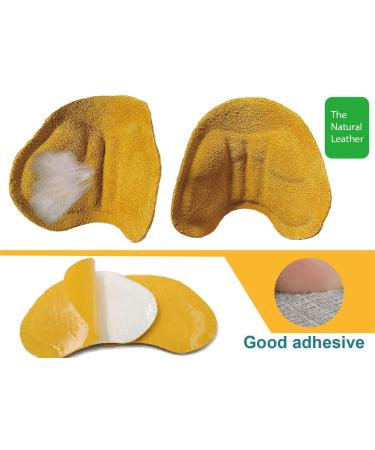 Leather Heel Grips Liner Cushions - 3 Pairs Khaki Heel Inserts for Loose Shoes - Improved Comfort and Fit for Women and Men - Buy Online on GoSupps.com