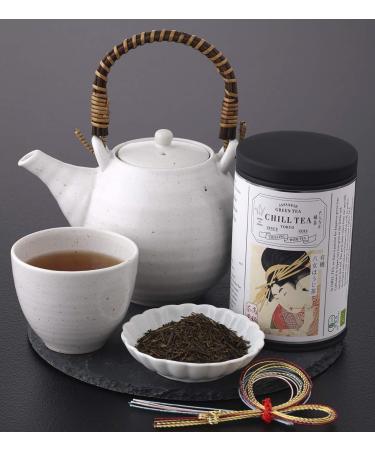 CHILL TEA Tokyo Japanese Hojicha Tea - 100% Roasted Green Tea Leaves - Smoky Nutty Aroma - Low Caffeine - 80g Loose Leaf - Buy Online on GoSupps.com