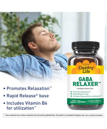 Country Life Gaba Relaxer - Rapid Release 90 Tablets | Buy Internationally for Stress Relief - Buy Online on GoSupps.com