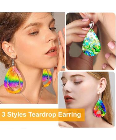 5 PCs Resin Earring Shapes Mold | DIY Pendant Kit for Earrings & Necklaces - 3 Pair Tear Designs - Buy Online on GoSupps.com