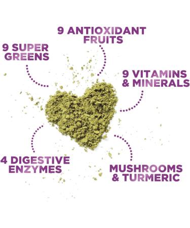 Super Green Smoothie Mix with Spirulina, Wheat Grass, Chlorella, Beets - Vegan Berry Flavor (30 Servings) - Buy Online on GoSupps.com