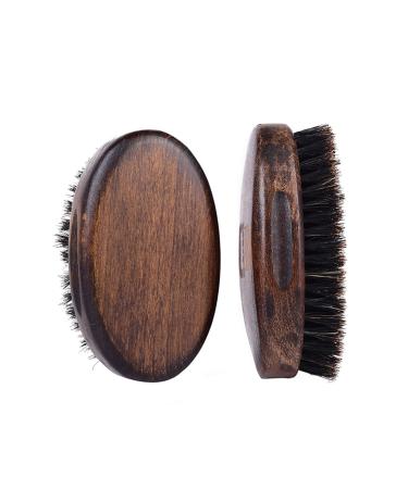 Bestalice 2 pieces of wild boar bristles for men beard gladed brush for fur care and softening your face hair classic black wooden handle in the brown walnut style 2 pieces
