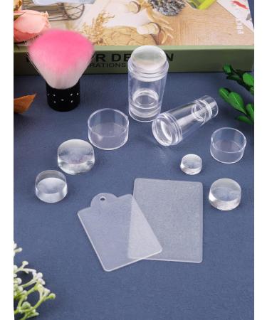 EBANKU 2PCS Clear Nail Stamper Set with Scrapers - Double Sided Silicone Jelly Stampers for Manicure - Buy Online on GoSupps.com