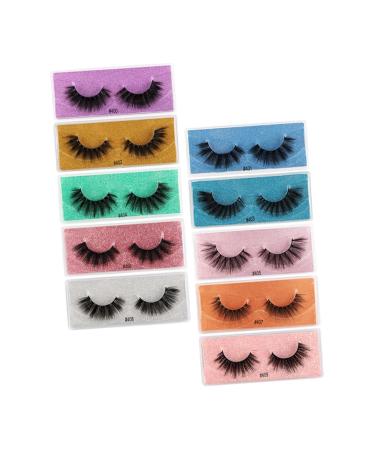 minkissy 10 Pairs False Eyelashes Eyelash Girls' Accessories Make up Accessories Lash Cosmetics Makeup Accessories Trendy Makeup Lifelike Fake Eyelashes False Lashes Imitation Chic 3d