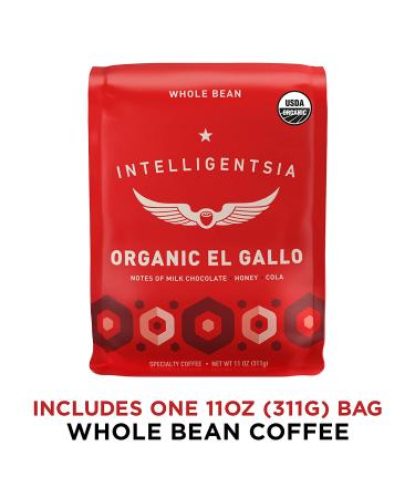 Intelligentsia Coffee Organic El Gallo Light Roast Whole Bean 11oz - Milk Chocolate, Honey, Cola Notes - Buy Online on GoSupps.com