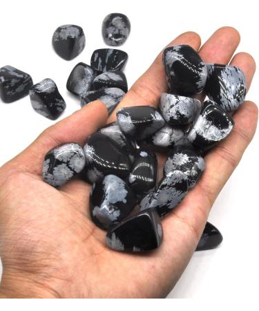Natural Crystals Snowflake Obsidian Stones Tumbled Bulk Specime DIY Home Aquarium Decoration Gift - Buy Online on GoSupps.com