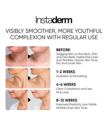 Instaderm Neck and D collet Firming Cream Tightening & Lifting Treatment for Crepey Wrinkles sagging Skin & Vertical Lines. Anti-Aging Peptide Formula to Boost Hydration & Collagen in the Skin. - Buy Online on GoSupps.com
