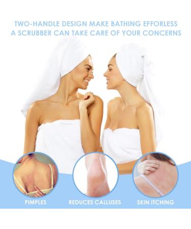 Sibba 2 Pairs Exfoliating Gloves - Body Scrubber for Shower & Bath - Removes Dirt, Dead Skin, Tan & Keratosis Pilaris - Exfoliating Mitt (Blue) - Buy Online on GoSupps.com