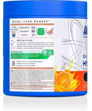 AN Performance Electrolyte Drink Mix | Zero Sugar Hydration Powder | Magnesium + Calcium + Potassium | Tang Orange | 30 Servings - Buy Online on GoSupps.com