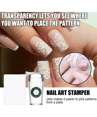 Nail Art Stamp Set | Silicone Stamping Plates & Jelly Stamper for Stunning Manicures - Buy Online on GoSupps.com