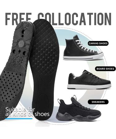 Height Increasing Insoles - 2 Pairs Air Cushion Shoe Pads for Men & Women | Black Heel Inserts - Buy Online on GoSupps.com