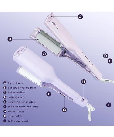 NOVUS 32MM Egg Roll Waving Iron Purple - Professional 2 Barrel Curling Iron - Buy Online on GoSupps.com