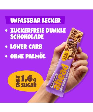 AHEAD Cereal Nut Bars 70% less Sugar* | Chocolate coated Keto Bars 0g added sugar - 12x35g - With Cashew Pretzel & Dark Chocolate - Gluten Free Keto Snacks for Diabetics Cashew Pretzel 12 count (Pack of 1) - Buy Online on GoSupps.com