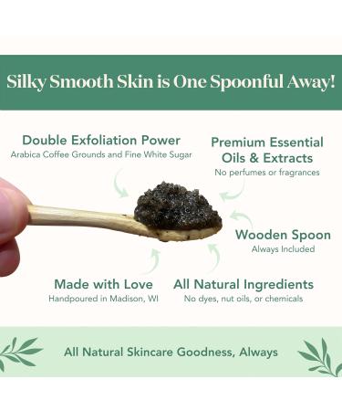 Bare Botanics Vanilla Hazelnut Coffee Body Scrub 24oz | All Natural Vegan Exfoliator | Cruelty-Free Skin Moisturizer with Wooden Spoon | Made in Madison WI - Buy Online on GoSupps.com