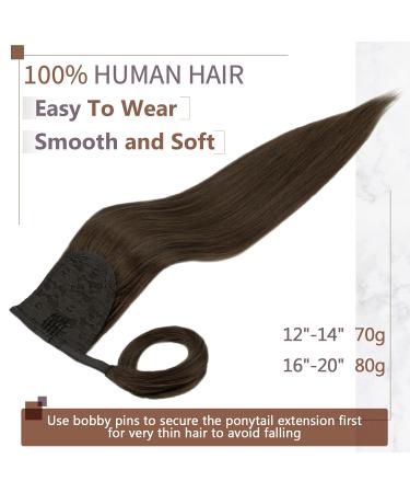 Runatur 30cm Real Hair Braid Extensions | Remy Clip-In Ponytail Extensions | Brown #4 - Easy Fit 70g/Pack - Buy Online on GoSupps.com